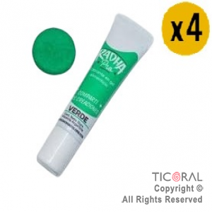 COLORANTE EN GEL VERDE x 15 GR (paq x 4 unid)